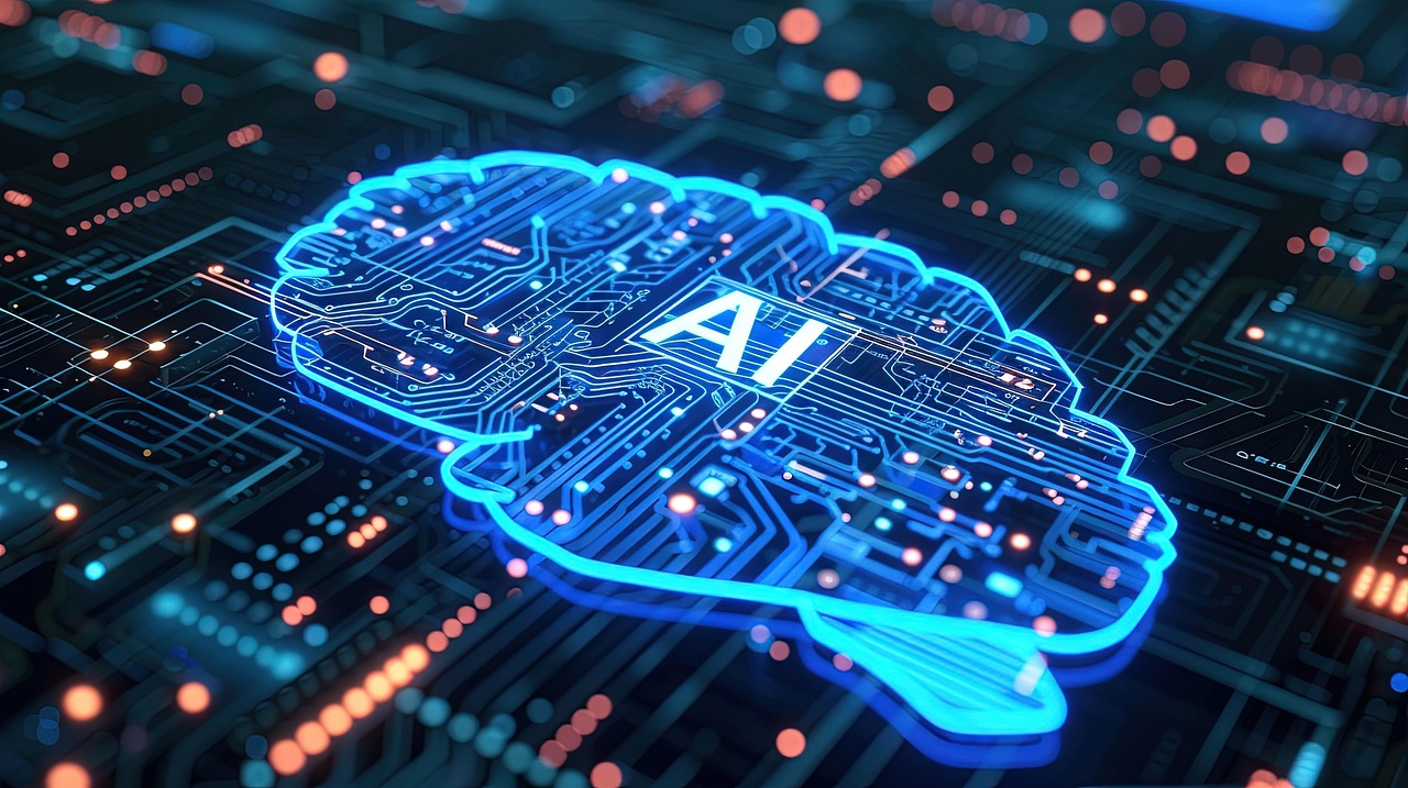 AI generated abstract representation of artificial intelligence and machine learning